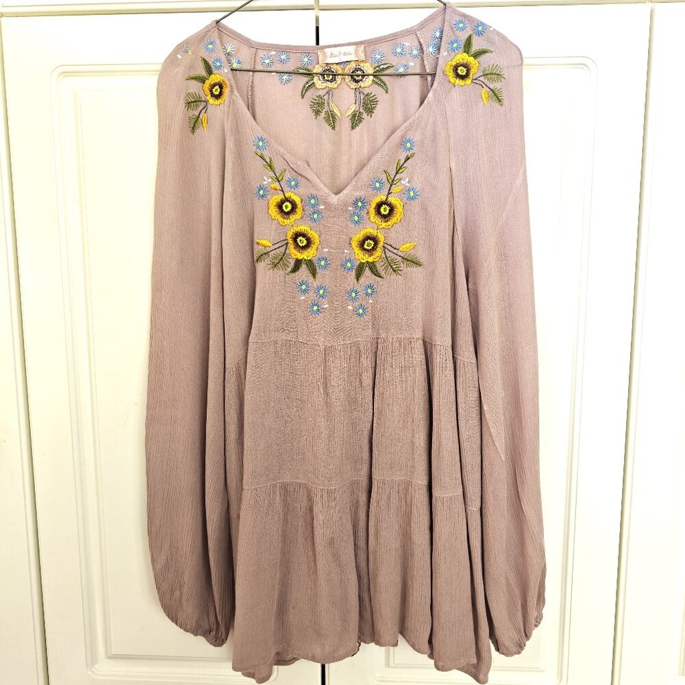 Altard State Floral Embroidered Top, Size Large
